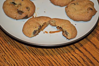 Easy Caramel Filled Chocolate Chip Cookies: What’s Baking?