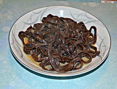 Chocolate Pasta with a Double Chocolate Liqueur Sauce