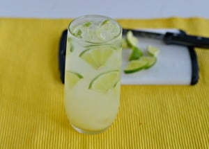 Gin Rickey with limes