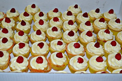 Lemon Cupcakes filled with Raspberry Jam