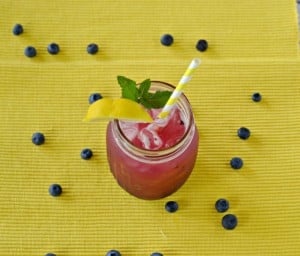 Delicious and refreshing Lemon Blueberry Mint Iced Tea