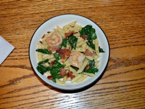 Shrimp and Bacon Pasta is a quick and easy meal.