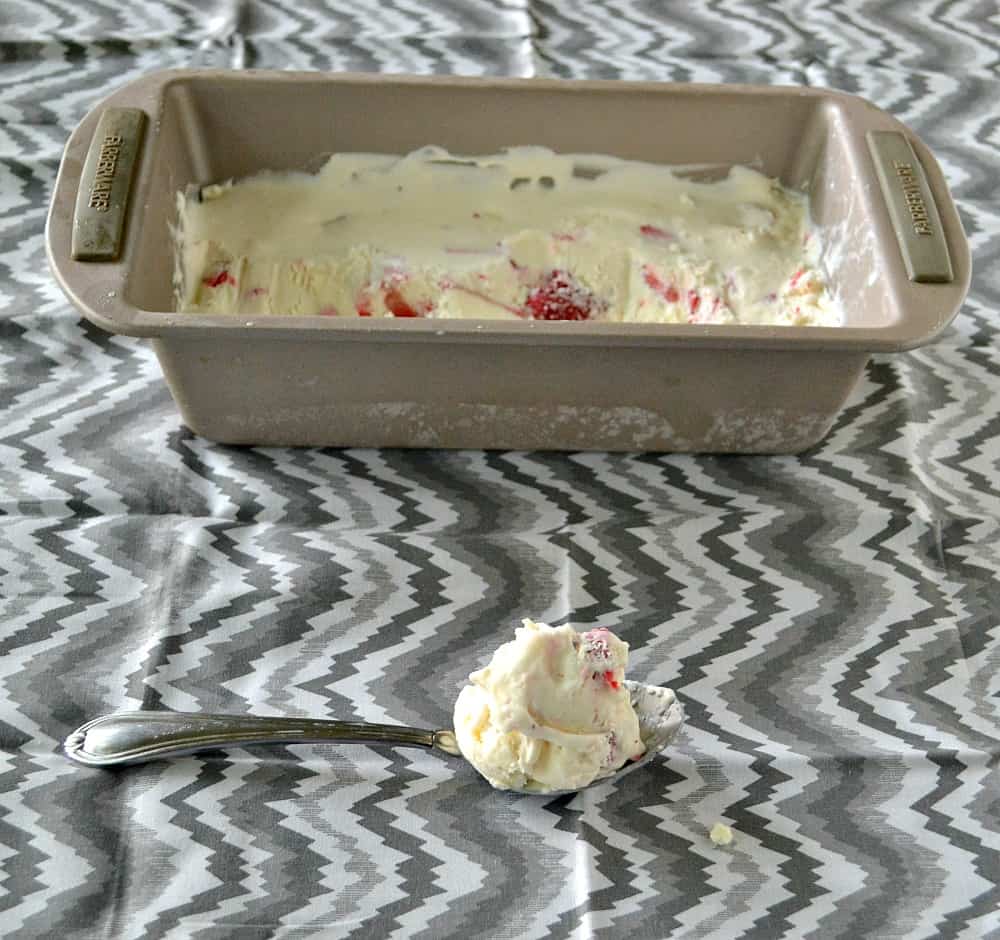 Strawberries and Cream Ice Cream with just 4 ingredients!