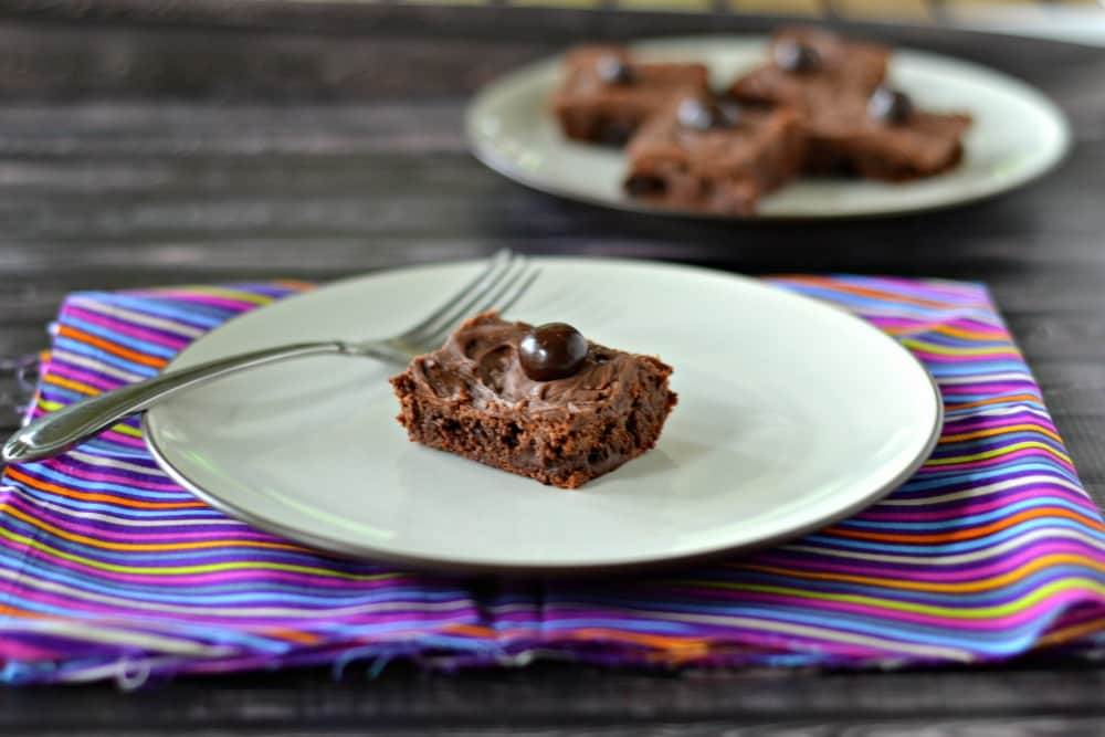 Triple Chocolate Cranberry Brownies made with Dove Chocolate covered cranberries