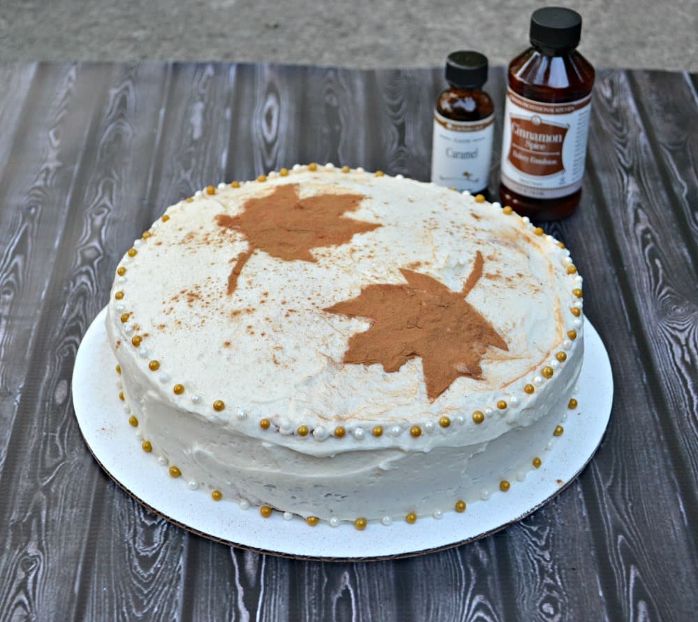 Cinnamon Spice Cake with Caramel Frosting | Hezzi-D's Books and Cooks