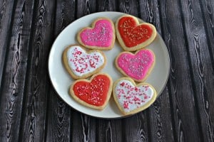 Fun heart shaped sugar cookies for a good cause!