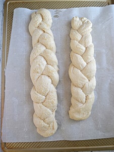 Two unbaked Challah braids