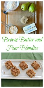 EVerything you need to make Brown Butter and Pear Blondies