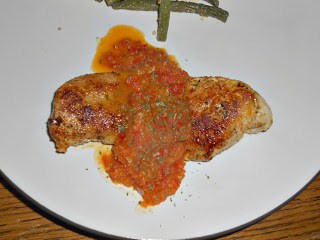 Red Pepper Sauce over Chicken
