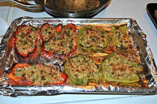 Roasted Peppers with Herbed Breadcrumbs