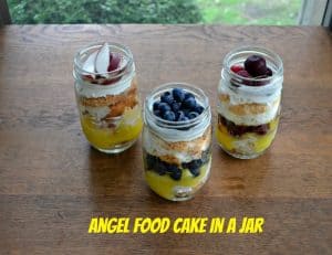 Individual Angel Cakes in a Jar
