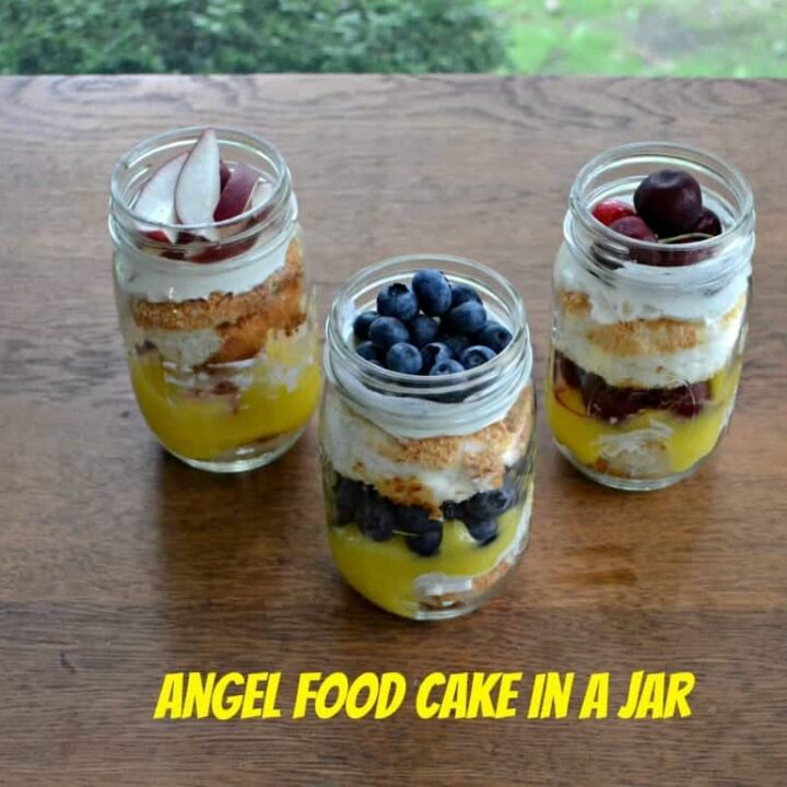 Individual Angel Cakes in a Jar