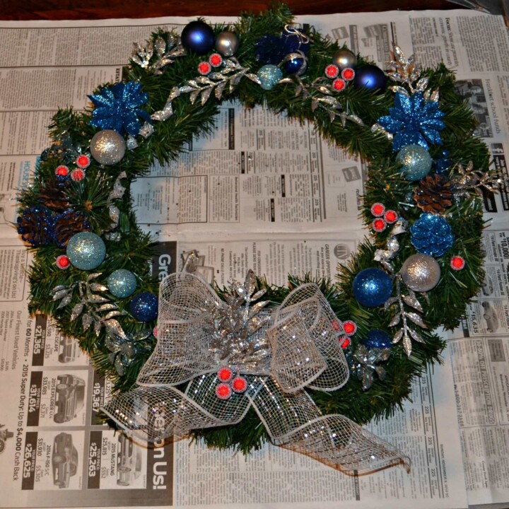 DIY Christmas Wreath is easy to make and cheaper then store bought!