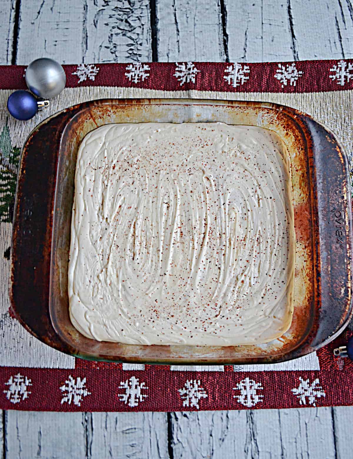 A baking dish of fudge.