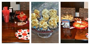 Delicious snacks for the Las Vegas Themed movie night!