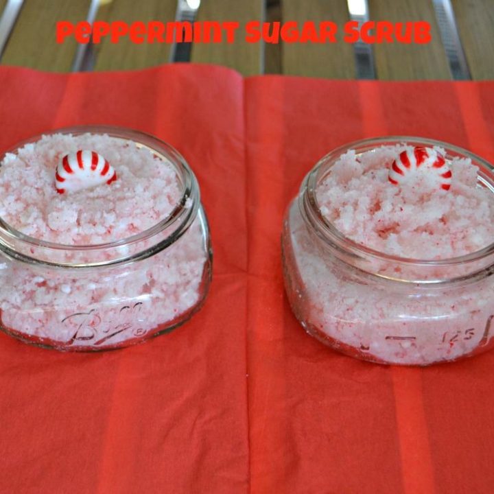 DIY Peppermint Sugar Scrub is a fun holiday gift