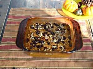 Warm and delicious Baked Pumpkin Oatmeal