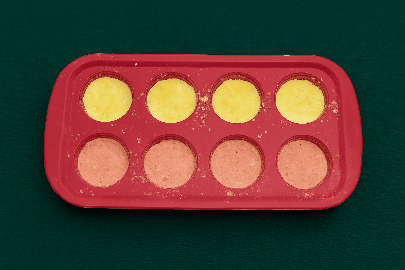 Bath bombs in a mold.