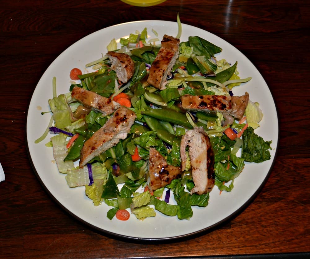 Ginger Bok Choy Salad with Grilled Chicken