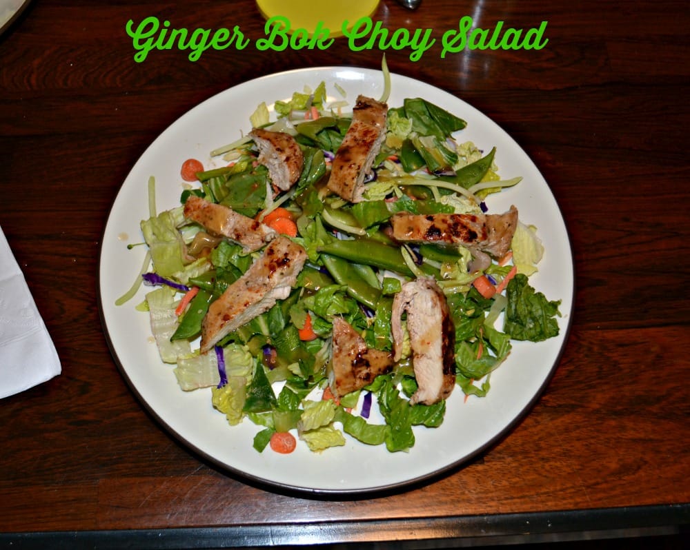 Eat Smart Ginger Bok Choy Salads with Grilled Chicken