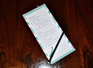 Make party planning a snap by writing your grocery list as you make your food list