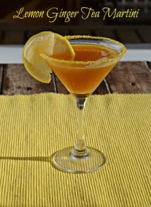 A delightful and delicious Lemon Ginger Tea Martini