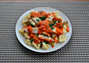 BUITONI tortellini with chicken, mushrooms, and spinach in a light vodka sauce