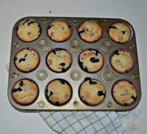 Spring Time with Blueberry and Rhubarb Muffins!
