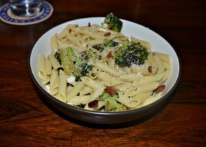 Quick and Easy Roasted Broccoli Carbonara with Bacon