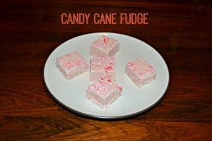 Candy Cane Fudge only takes 5 minutes and uses a handful of ingredients