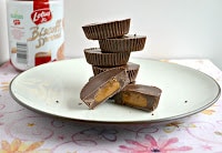Cookie Butter Cups:   Chocolate candy cups filled with Cookie Butter