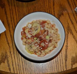 Delicious Pasta with Artichoke Clam Sauce and Bacon makes for a fabulous weeknight meal!