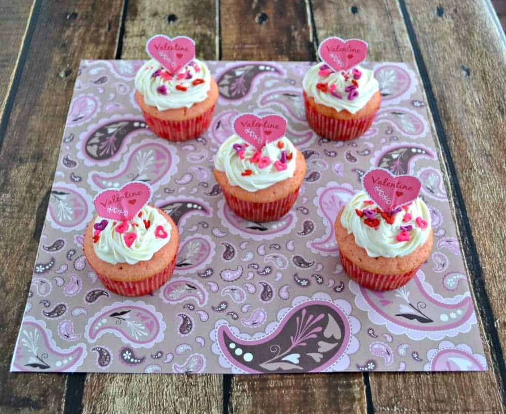 Pretty Pink Velvet Cupcakes topped with Buttercream Frosting are the perfect Valentine's Day treat