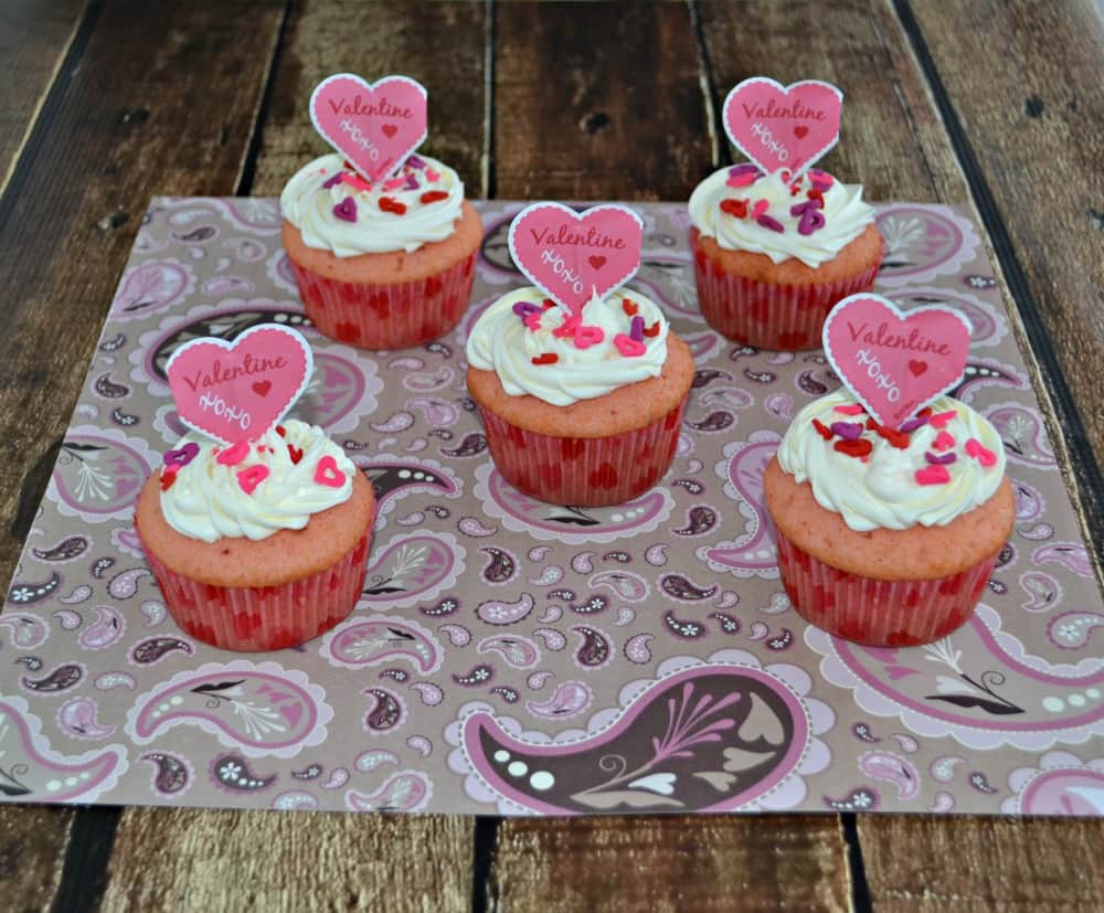 Pink Velvet Cupcakes with Buttercream Frosting are a delicious Valentine's Day Dessert