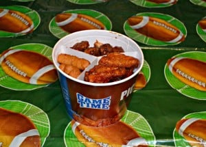 The Game Time Pick 3 Bucket at Walmart combines ready to eat Tyson wings and other fun appetizers!