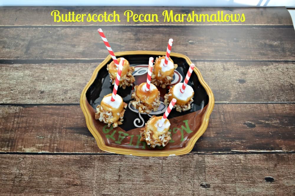 Delicious Homemade Butterscotch Dipped Marshmallows rolled in Pecans