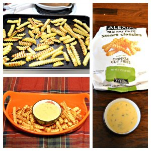 Alexia Crinkle Cut Fries with Jalapeno Cheddar Dip