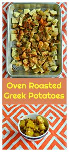 Pin image- Greek Potatoes with text overly