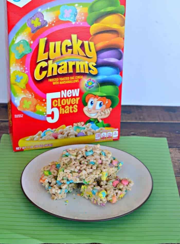 Luck Charms Treats are a fun way to celebrate St. Patrick's Day!