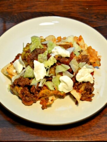 Delicious Manwich Nachos take only minutes to put together.