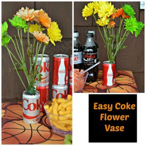 Fun Coke Can Flower Vases add some flare to any party
