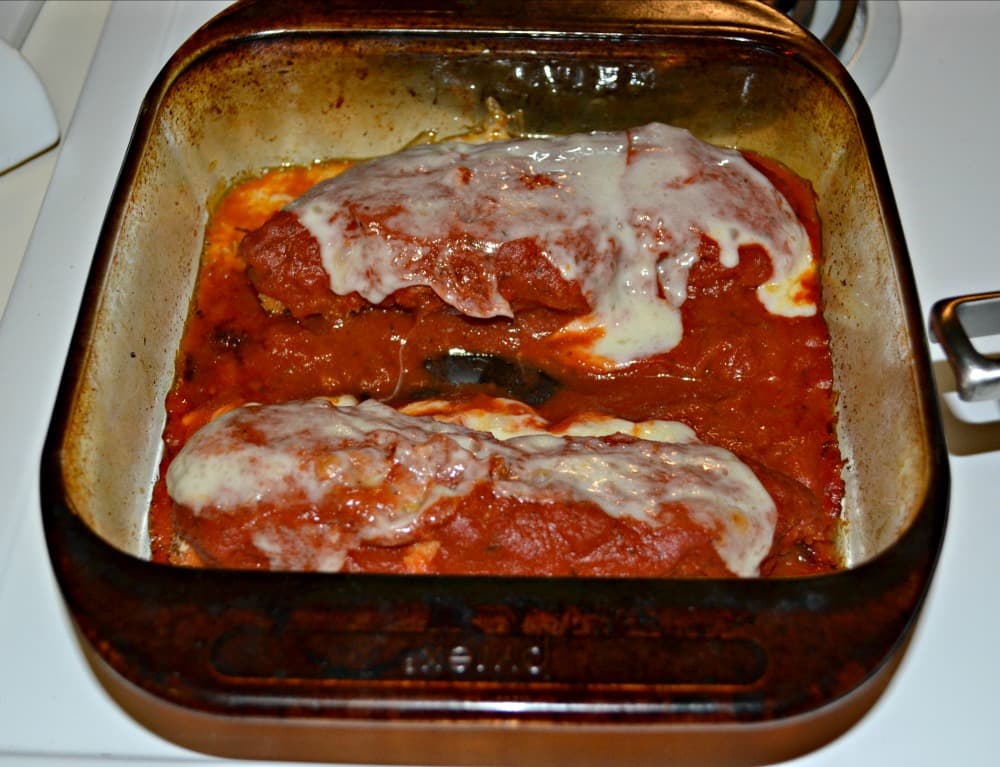 Baked Chicken Parmesan is delicious and much healthier then the fried version. 