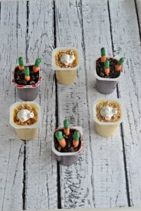 Easter Pudding Cups are fun for kids to help make!