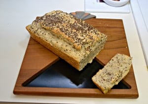 Delicious Seeded Club Soda Bread is made with sesame seeds, flax seeds, and quinoa