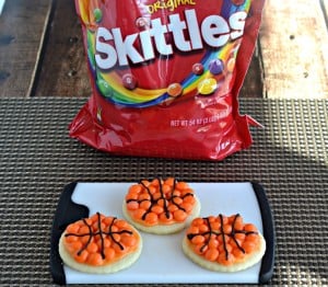 Skittles Basketball cookies are perfect for basketball tourments in March!