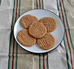 Three Ingredient Peanut Butter Cookies are gluten free and use Stevia in place of sugar!