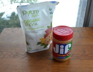 Pyure Stevia Bakeable Sweetener and Jif Peanut Butter make these 3 ingredient cookies gluten free and delicious!