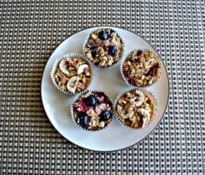Delicious and healthy individual baked oatmeal bites with a variety of mix-ins.