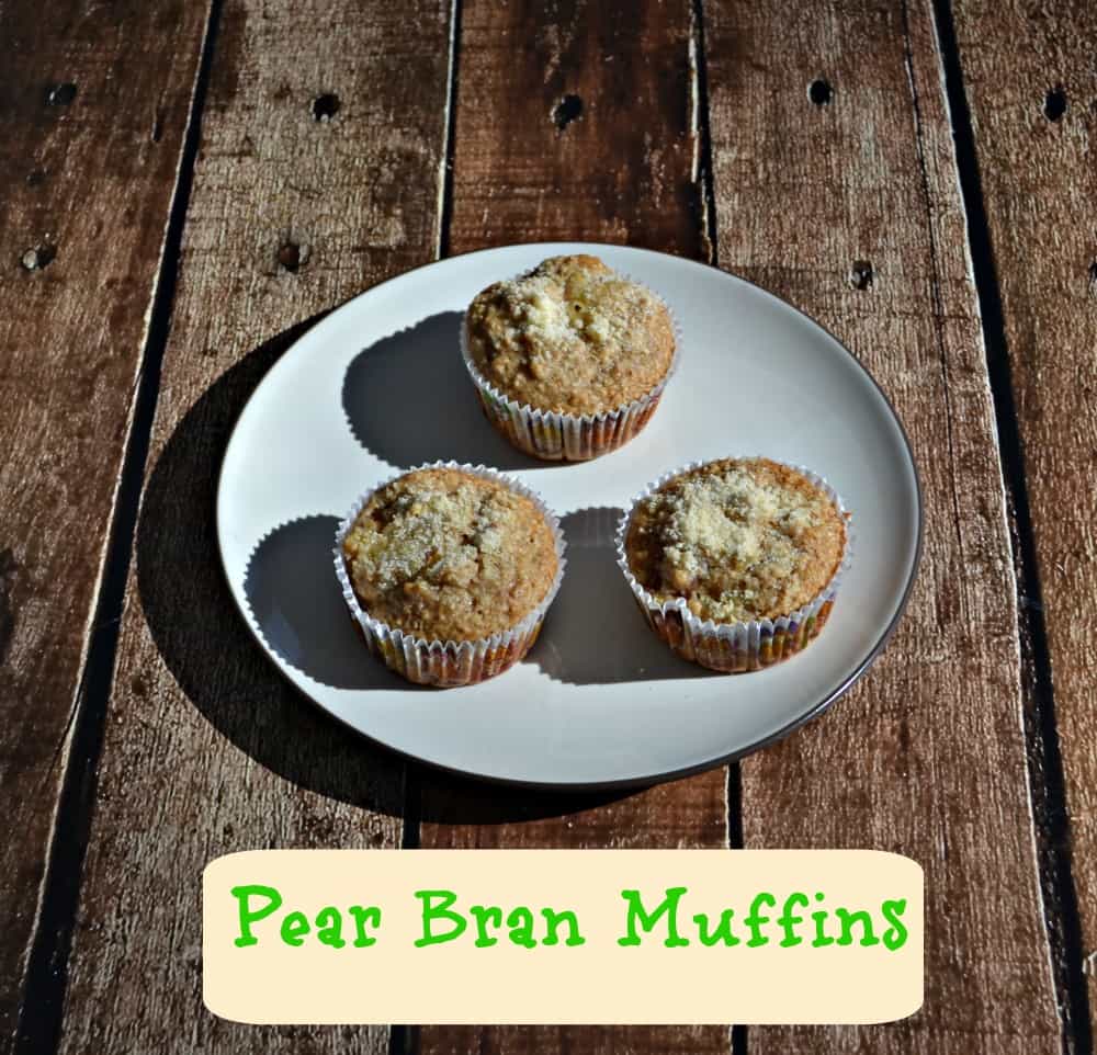 Pear Bran Muffins have a fabulous texture and the juicy pears inside.