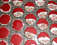 Red Velvet Shortbread Cookies